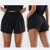 Womens Athletic Shorts Work Out Short with Linner High Waist Shirred Shorts with Pocket Tennis Skorts with Bulit-in Shorts - 4 of 4