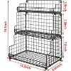MaseiKar Stackable Wire Basket 3 Tier Countertop& Wall Mounted Metal Storage Basket for Kitchen Pantry Cabinet, Muti-functional Open Front Bin - 2 of 4