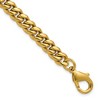 Chisel Stainless Steel Polished 8mm Yellow IP-plated 8.5" Curb Link Bracelet - 2 of 4