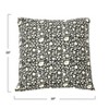 Storied Home Vintage Inspired Floral Block Pattern Square Cotton Decorative Throw Pillow, Black & White - 2 of 4