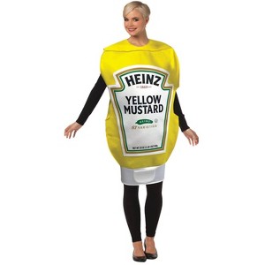 Imposta Costumes Adult Heinz Mustard Squeeze Bottle Costume Bodysuit Yellow One Size - 1 of 1