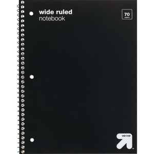 Wide Ruled 1 Subject Flexible Plastic Cover Spiral Notebook - up&up™ - 1 of 3