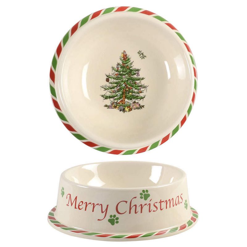 Spode Christmas Tree Stoneware 7 Inch Pet Bowl, 5 of 7