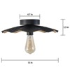 LLHZSY 13" Lotus Leaf Wrought Iron Ceiling Light, 1-Light Flush Mount Fixture - 3 of 4