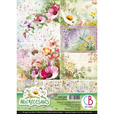 Ciao Bella Double-Sided Creative Pack 90lb A4 9/Pkg-Microcosmos, 9 Designs/1 Each