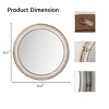 CAVINAS Round Wall Mirror with Whitewash Edge,Farmhouse Circle Mirror with MDF Frame for Bathroom Vanity,Living Room,Entryway,Natural - 4 of 4