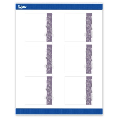 Avery Square Labels, Floral Design, 3" x 3", 60ct