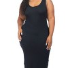 Slickblue Plus Size Solid Maxi Dress for Women, Sleeveless Stretch Jersey Knit, Casual Fit, 14 Colors Options, Size 1XL-3XL - 3 of 4