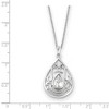 Black Bow Jewelry Rhodium Plated Sterling Silver & CZ In Loving Memory Necklace, 18 Inch - 2 of 4