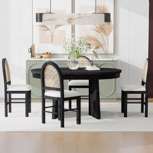 YOOCOZZ 5-Piece Retro Extendable Round Dining Set - 1 of 4