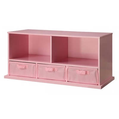 Badger Basket Stackable Shelf Storage Cubby with Three Baskets