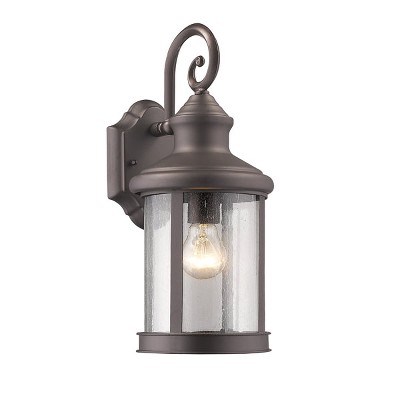 Chloe Lighting Galahad Transitional 1 Light Rubbed Bronze Outdoor Wall Sconce 16" Height