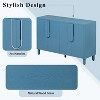 4-Door Buffet Cabinet with Storage, Wood Sideboard Cabinet with Unique Arc Handles and Adjustable Shelves for Dining Room - 4 of 4
