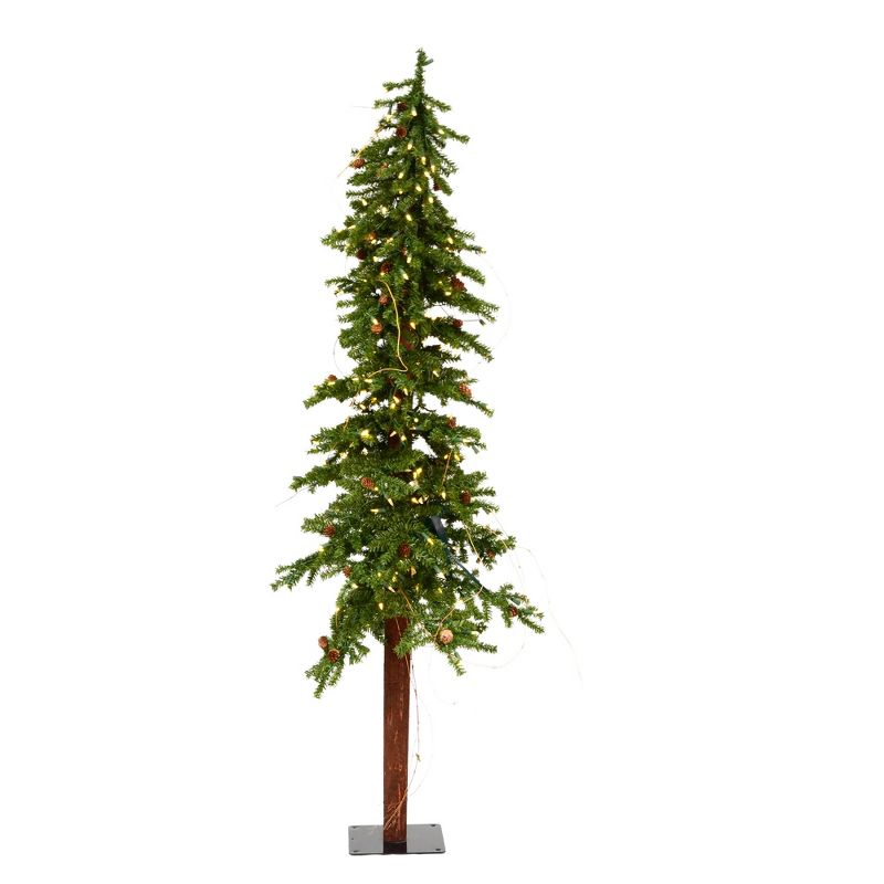 Vickerman Artificial Alpine Tree with Pine Cones & Vine, 1 of 6