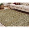 Brown And Beige Jute Striped Flatweave Handmade Area Rug - 2 of 4