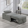 SKRAN Convertible Sleeper Couch Chair, Pull Out Sofa Bed Tufted Plush Seat with Backrest and Pillow for Bedroom, Living Room and Small Space - 2 of 4