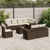 vidaXL Garden Sofa Set Brown - 2 of 4