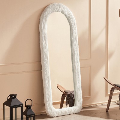 ONWITH 63" x 24" Full Body Mirror For Bedroom,Full Length Mirror With Stand, Floor Large Mirror Wll Mirror,White