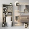 Over The Toilet Storage Cabinet with Sliding Door & Paper Holder Stand, Space-Saving Rack - 3 of 4