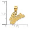 Black Bow Jewelry 14k Yellow Gold Polished and Satin Rabbit Pendant, 18mm - 3 of 4