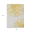 Gold And Ivory Abstract Washable Indoor Outdoor Area Rug - 3 of 4