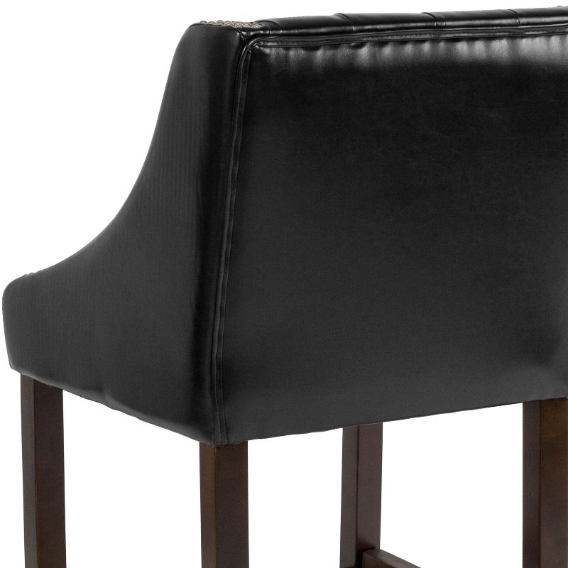 Flash Furniture Carmel Series 24" High Transitional Tufted Walnut Counter Height Stool with Accent Nail Trim, 6 of 12