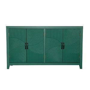 Bella Depot 59"W Green Accent Sideboard Cabinet with 4 Doors - 1 of 4