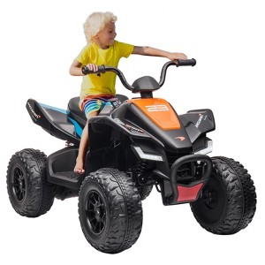 Officially Licensed Mc-Laren Ride on Car, 24V Battery Powered, 4-Wheeler Quad Car Toy ATV for 3-8yrs, Electric Off-Road Car with 2 Speeds - 1 of 4