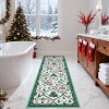 Christmas Area Rug with Tree & Snowflake Print, Non-Slip Floor Mat for Living Room, Bedroom, Dining Room and Playroom - 3 of 4