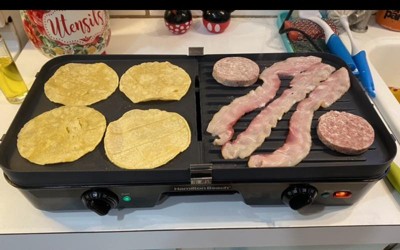 Hamilton Beach 3-in-1 Indoor Grill and Electric Griddle, Grill and Bacon  Cooker