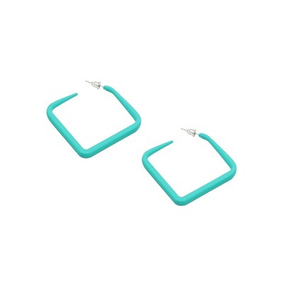SOHI Women's Yellow Rhombus Hoop Earrings