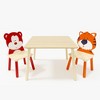 GlasFlength Accent Table Sets, Toddler Activity Play Dining Study Desk with Chairs, for Reading, Drawing, Playing, Beige, 23.6"*23.6"*17.3" - 3 of 4
