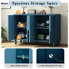 CAVINAS 4-Door Sideboard Cabinet with Distressed Finish & Adjustable Shelves,Wooden Buffet Cabinet with Storage for Kitchen,Dining Room - 2 of 4