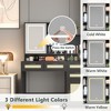 Makeup Vanity With Mirror, 3 Colors Lights, Vanity Desk With 4 Drawers, 1 Cabinets And Shelves, Vanity Table Rattan Vanity Dresser for Bedroom - 4 of 4