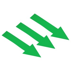 Unique Bargains Directional Sign PVC Adhesive Removable Small Arrow Sticker 4 Sheet - 1 of 4