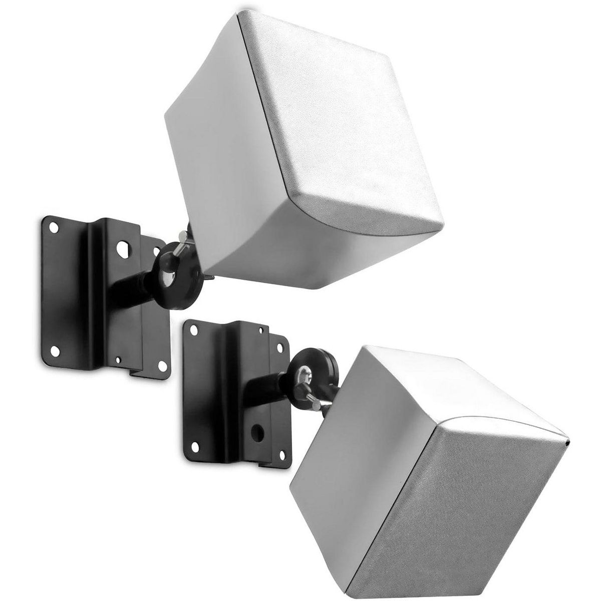 Mount-It! Adjustable Quad Low Profile, Articulating, Hi-Fi Audio Media, 5.1 Channel Surround Sound | Satellite Speaker Ceiling & Wall Mount Brackets - thumbnail 5