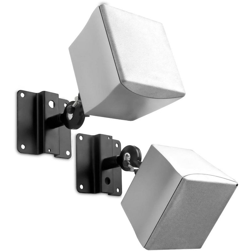 Mount-It! Speaker Mount For Wall and Ceiling, Low Profile Heavy Duty, Anti-Theft, Universal For Channel Surround Sound & Satellite Speakers, 2 Mounts, 2 of 7