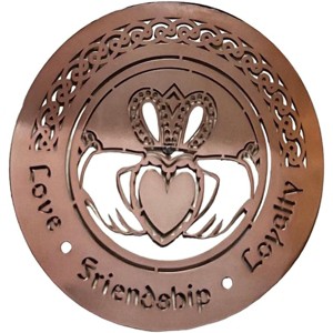 Slickblue Celtic Metal Wall Art – 12" Round Hanging Decor in 8 Irish Designs & 4 Finish Options for Home - 1 of 4