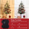 3Ft Prelit Artificial Christmas Tree with 78 Warm LED Imitation Fiber Optic Light, 8 Mode, Decor for Home - 4 of 4