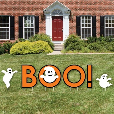 Big Dot of Happiness Spooky Ghost - Yard Sign Outdoor Lawn Decorations - Halloween Party Yard Signs - Boo