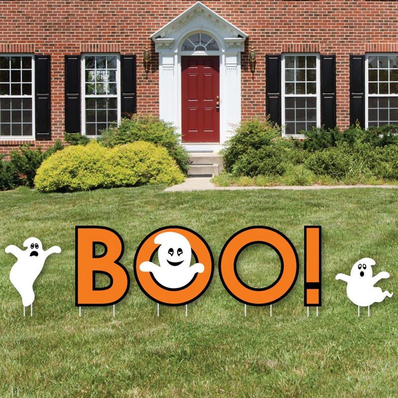 Big Dot of Happiness Spooky Ghost - Yard Sign Outdoor Lawn Decorations - Halloween Party Yard Signs - Boo, 1 of 10