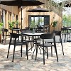 Flash Furniture Dover Indoor-Outdoor Stacking Patio Chair with Curved Backrest, Commercial All-Weather Resin Chair - 2 of 4