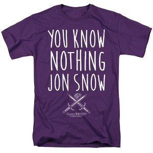 Game Of Thrones You Know Nothing Jon Snow Adult T-Shirt - 1 of 4