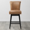 Spruce&Spring Upholstered 26-inch Counter Height Swivel Barstool - 3 of 4