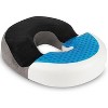 Healthy Spirit Gel Donut Pillow| Lifting Cushion | Donut Cushion for Tailbone, (Grey/Black Velvet) - 2 of 4