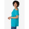 Woman Within Women's Plus Size Short-Sleeve Cold-Shoulder Tee - image 4 of 4