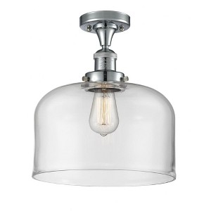 Bell - 1 Light Semi-Flush Mount In Industrial Style-12 Inches Tall and 12 Inches Wide - 1 of 1