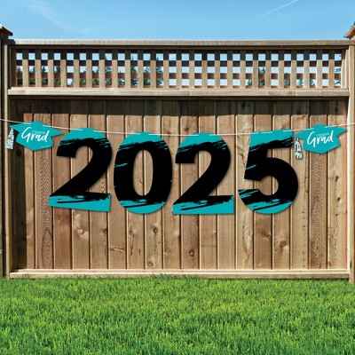 Big Dot of Happiness Teal Grad - Best is Yet to Come - Large Turquoise Graduation Party Decorations - 2025 - Outdoor Letter Banner