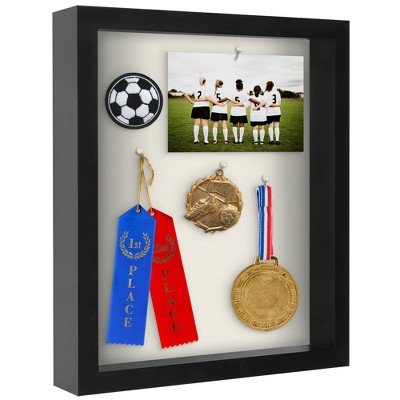 Americanflat Shadow Box Frame with shatter-resistant glass - Available in a variety of sizes and styles