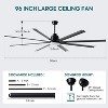AMERLIFE Ceiling Fan with Light, 8-Blade Large Fan, Remote Control, 6-Speed DC Motor, 3-Color LED, for Indoor/Outdoor Use - 2 of 4